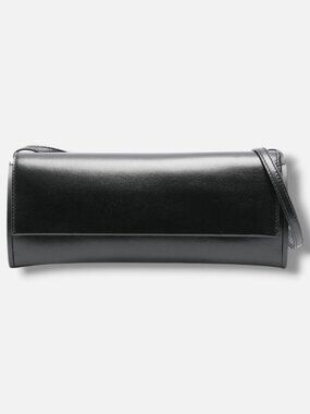 Benedetta Bruzziches Women's Black Leather Silk Magnetic Kate Shoulder Bag